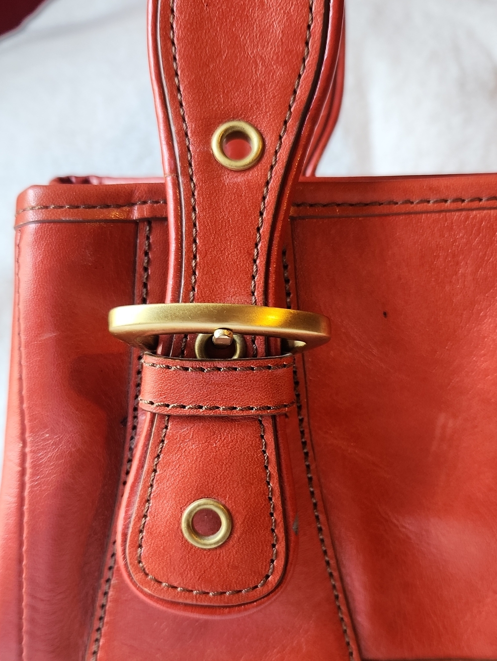 Vintage MAXX NEW YORK, Red Glossy, Red Cow Leather Y2K, 90s , Hand Bag - Picture 5 of 15